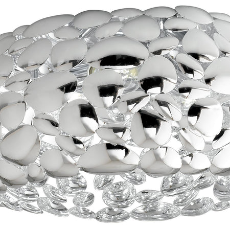 Plafoniera da interno 60W 3XE27 diametro 48cm cromo GRAPE