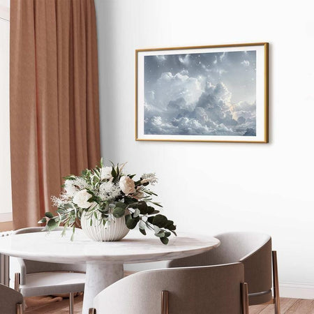 Poster - Astral Calm: Stars Scattered Over Delicate Clouds