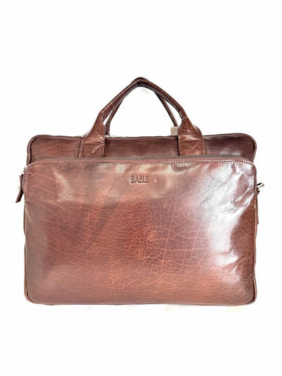 BASILE Cartella uomo in pelle marrone da lavoro