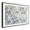 Poster - Delicate Botanical Motif with Blue Leaves
