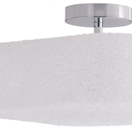 Plafoniera Cubica Metallo Cromo Acrilico effetto Brillantini Moderna E27