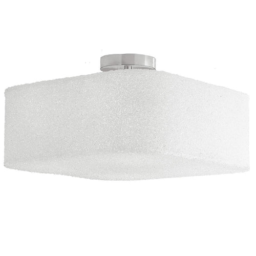 Plafoniera Cubica Acrilico effetto Brillantini Metallo Cromo Moderna Interno Lampada E27