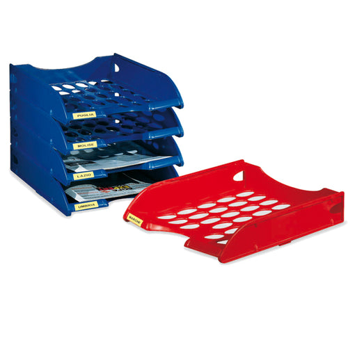 Vaschetta Portacorrispondenza Forate E040 Rosso Fellowes