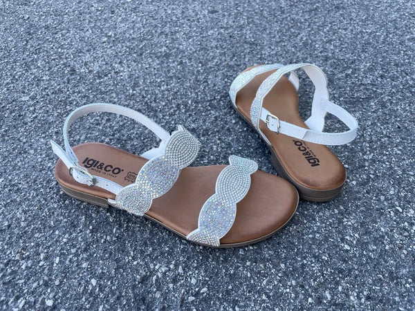 IGI &amp; CO.. Sandali bassi donna bianco con strass