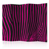 Paravento Zebra pattern (violet) II [divisori da interno]