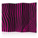 Paravento Zebra pattern (violet) II [divisori da interno]