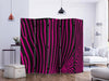 Paravento Zebra pattern (violet) II [divisori da interno]