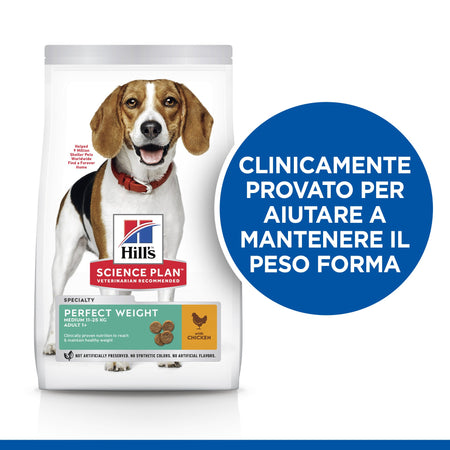 Hill's Perfect Weight secco Cani Adulti Medium pollo