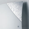 Plafoniera Moderna Quadrata Vetro Bianco Decoro Argento Soffitto Parete E27