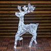 Renna natale luminosa cristalli 200 led da esterno galoppante Decorazione natalizia h 85 cm