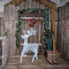 Renna natale luminosa cristalli 200 led da esterno galoppante Decorazione natalizia h 85 cm