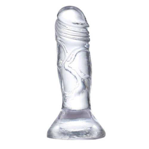 Mini Dildo Ventosa Realistico Trasparente Cristallino GLAZED 12,3cm