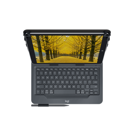 Logitech 920-008340 tastiera per dispositivo mobile QWERTY Nordic Bluetooth Nero (Universal Kyb folio Pan Nordic - for 9 + 10 tablets, Black - Warranty: 24M)