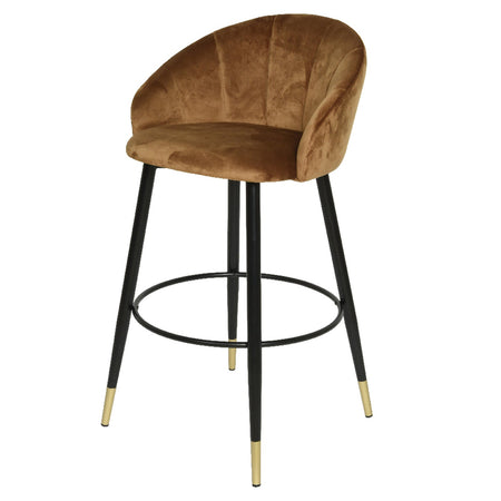 Sgabello da bar elegante in velluto per interno in stile moderno h 98 cm