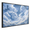Poster - Blue Sky Breaking Through White, Fluffy Clouds