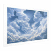 Poster - Blue Sky Breaking Through White, Fluffy Clouds