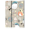 Paravento Natural pattern with birds [divisori da interno]