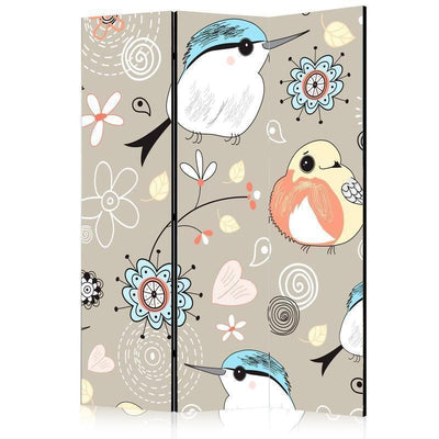 Paravento Natural pattern with birds [divisori da interno]