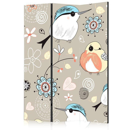 Paravento Natural pattern with birds [divisori da interno]