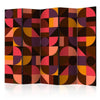 Paravento Geometric Mosaic (Red) II [divisori da interno]