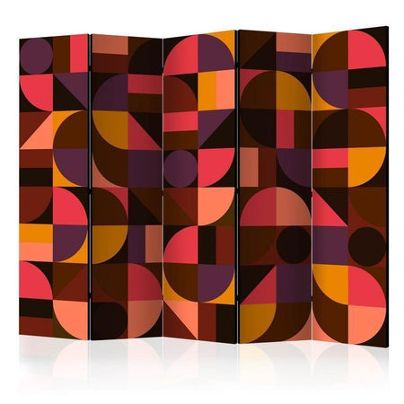 Paravento Geometric Mosaic (Red) II [divisori da interno]