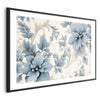 Poster - Turquoise Ornamental Retro Flowers
