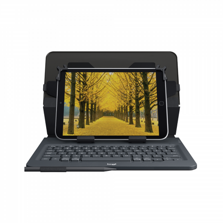 Logitech 920-008341 tastiera per dispositivo mobile QWERTY Inglese UK Bluetooth Nero (Logitech Universal - Keyboard and folio case - wireless - Bluetooth 3.0 - QWERTY - UK) - Versione UK