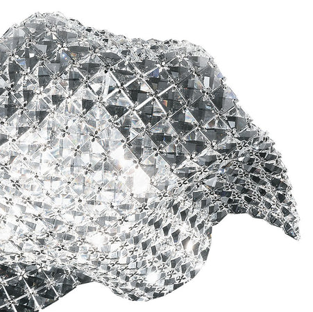 Plafoniera Onda Moderna Cristalli K9 Incastonati Lampada Interni G9