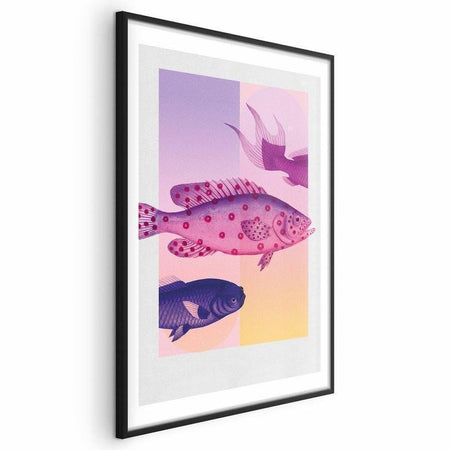 Poster - Fantastic Fish - artistic illustration of fish on a colorful background