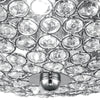 Plafoniera Circolare Elegante Metallo Cromato Cristalli K9 Tondi G9