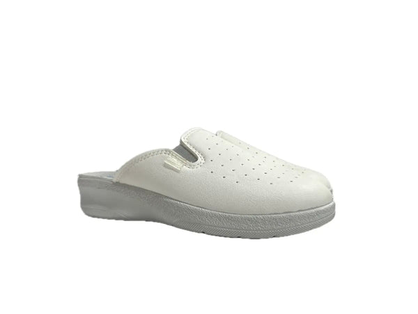 INBLU Ciabatta chiusa con elastici donna bianca