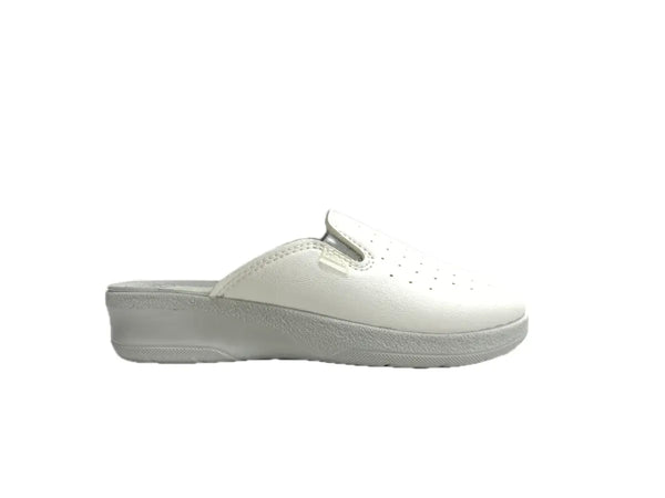 INBLU Ciabatta chiusa con elastici donna bianca