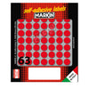 Etichetta Adesiva Rosso Tonda D14Mm (10Fogli X 63Etichette Markin