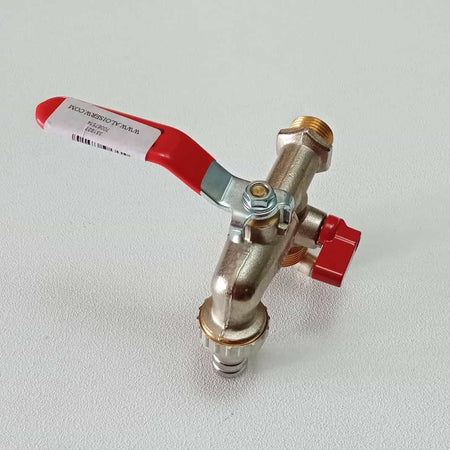 Rubinetto sfera da giardino 1/2" doppio con portagomma