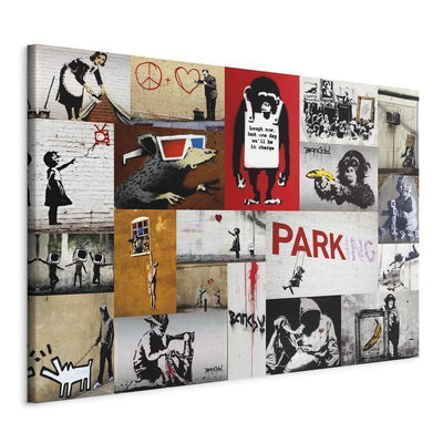 Quadro Banksy collage