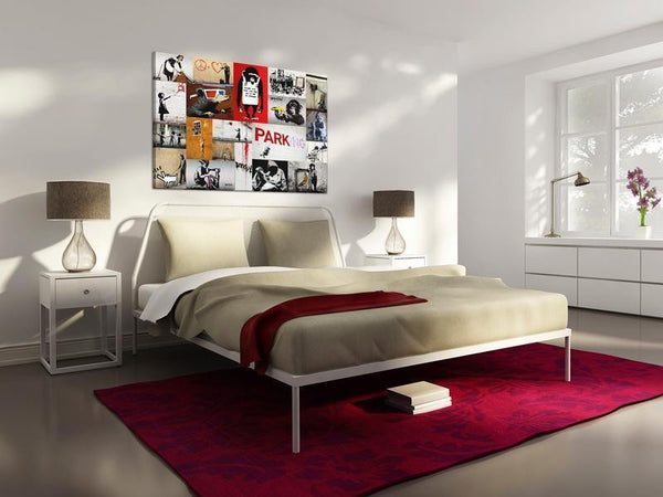 Quadro Banksy collage