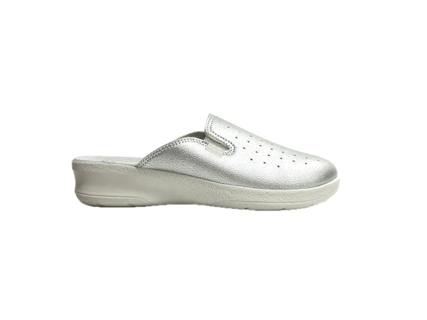 INBLU Ciabatta chiusa con elastici donna argento