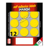 Etichetta Adesiva Giallo Tonda D34Mm (10Fogli X 12Etichette Markin
