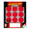 Etichetta Adesiva Rosso Tonda D34Mm (10Fogli X 12Etichette Markin