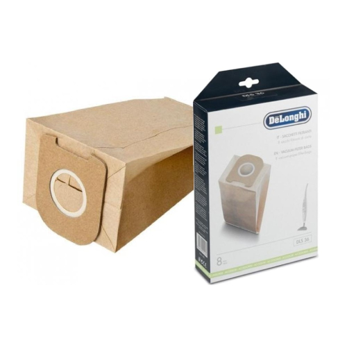 DE LONGHI - 8 - SACCHETTI FILTRANTI DLS36 ASPIRAPOLVERE -- IN CARTA --
