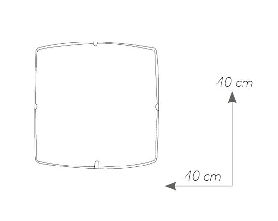 Plafoniera Lampada Moderna Quadrata Vetro Decoro Glitterato Soffito Parete E27