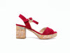 MOT-CLE' BY DONNA SOFT Sandali camoscio rosso cardinale