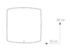I-CONCEPT/PL50 - Plafoniera Vetro Quadrata Decoro Glitterato Lampada Moderna Interni E27