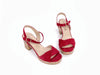 MOT-CLE' BY DONNA SOFT Sandali camoscio rosso cardinale
