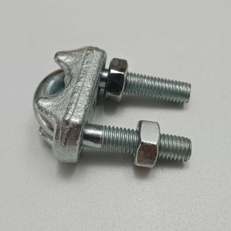 Robur morsetto zincato a cavallotto da 5mm per fune - 2pz