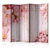 Paravento Pink apple blossoms II [Room Dividers]