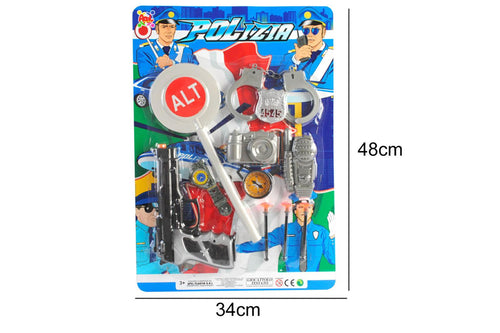 Blister Polizia con Paletta con Accessori
