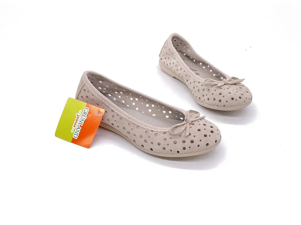 GRUNLAND Ballerina bambina beige forellata