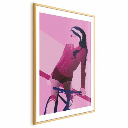 Poster - Woman on a Bicycle
