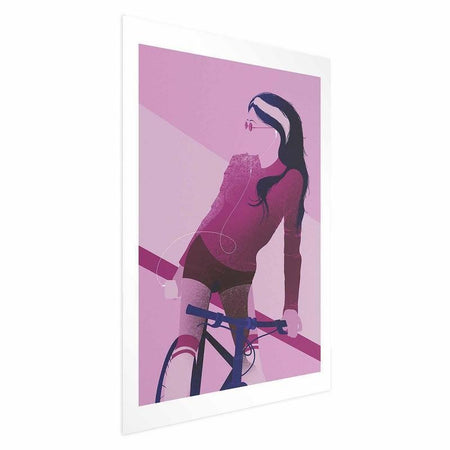 Poster - Woman on a Bicycle
